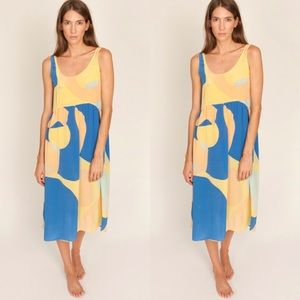 Ilana Kohn | Graphic 100% Silk Tank Dress, S